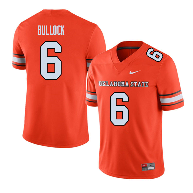 Men #6 Ethan Bullock Oklahoma State Cowboys College Football Jerseys Sale-Alternate - Click Image to Close